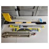 Lot of Automotive Accessories: Snow Brush, Rain-X Wipers, Window Visor, and Hydraulic Struts