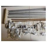 Assorted Cabinet Hardware/Parts and Flexible Arm Work Light