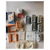 Assorted Lot of Electrical Boxes and Wall Plates
