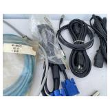Assorted Lot of Computer and Video Cables
