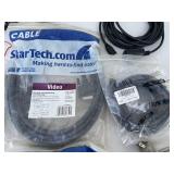 Assorted Lot of Computer and Video Cables
