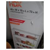 HDX 5-Shelf Storage Unit and Grey Hose