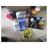 Lot of Mixed Automotive Fluids and Cleaning Supplies