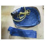 Heavy-Duty Blue Layflat Hose with Connector and Rope