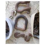 Lot of Miscellaneous Chain and Tow Hooks