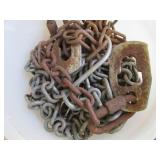 Lot of Miscellaneous Chain and Tow Hooks