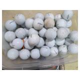 Lot of Assorted Golf Balls and Hammer + Axe Whiskey Glass and Stones Sets