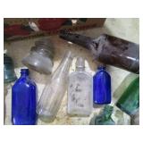 Lot of Vintage Tools and Antique Bottles