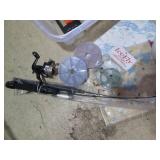 Ice Fishing Equipment Lot: Polar Tip-Ups, Ice Fly Reel, Maps & Propane Tank