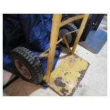 Yellow Heavy-Duty Hand Truck Dolly with Large Wheels