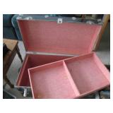 Vintage Black Trunk with Pink Interior