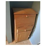 Wooden Multifunction Cabinet with Fold-Down Desk