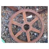 Vintage Rusty Metal Wheels - Set of 2