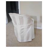 Linen White Vanity Stool