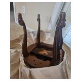 Linen White Vanity Stool