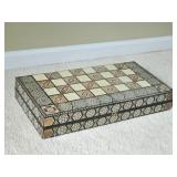 Ornate Turkish Inlay Backgammon Set