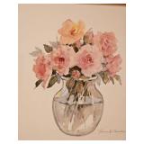 Charming Pink Bouquet Still Life Print