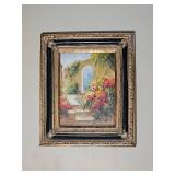 Italian Courtyard Arch Oil Print