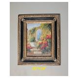 Italian Courtyard Arch Oil Print