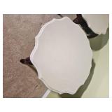 Concrete Top Ornate Mahagany Finish Victorian Side Tables