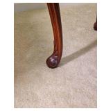 Concrete Top Ornate Mahagany Finish Victorian Side Tables