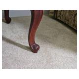 Concrete Top Ornate Mahagany Finish Victorian Cocktail Table