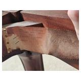 Concrete Top Ornate Mahagany Finish Victorian Cocktail Table