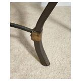 Contemporary Steel Frame Side Tables with Lions Head Elements