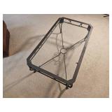 Contemporary Steel Frame Cocktail Table with Lions Head Elements