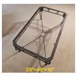 Contemporary Steel Frame Cocktail Table with Lions Head Elements