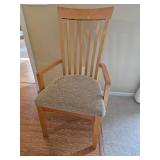 Slotted Mission Kitchen Dining Table with Fitted Glass Surface