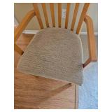 Slotted Mission Kitchen Dining Table with Fitted Glass Surface