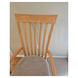 Slotted Mission Kitchen Dining Table with Fitted Glass Surface