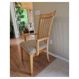 Slotted Mission Kitchen Dining Table with Fitted Glass Surface