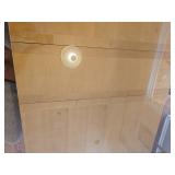 Slotted Mission Kitchen Dining Table with Fitted Glass Surface