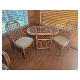 Handsome Rattan Bistro Table & Chairs