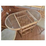 Handsome Rattan Bistro Table & Chairs