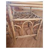 Handsome Rattan Bistro Table & Chairs