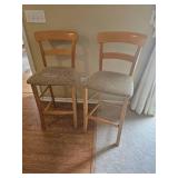 Blonde Finish Oak Counter Stools