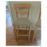 Blonde Finish Oak Counter Stools