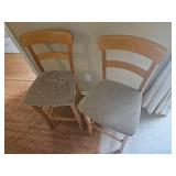 Blonde Finish Oak Counter Stools