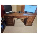 Antique R-Way Heritage Double Pedestal Desk