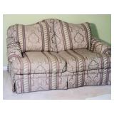 Elegant Pattern Plush Luxury Loveseat - Shirley - Taupe Striped Jacquard