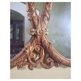 Mid-Century Triple Oval Interlocking Gold Gilt Mirror