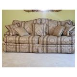 Elegant Pattern Plush Luxury Sofa - Shirley - Taupe Striped Jacquard