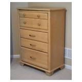 Contemporary Blonde 5-Drawer Dresser