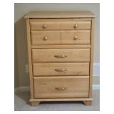 Contemporary Blonde 5-Drawer Dresser