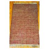Vintage Rug in Red, Tan and Cream