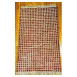 Vintage Rug in Red, Tan and Cream