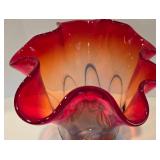 Brilliant Murano Barbini Art Glass Vase